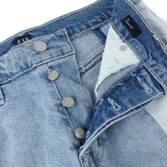 Super High Rise Straight Grop Light Indigo Gap - Picture 7 of 8